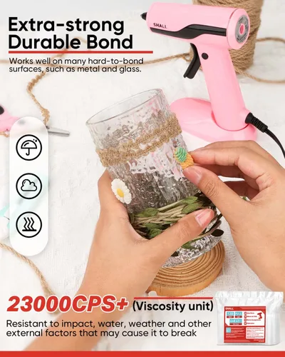 Miniatura 4 de SHALL Barras de pegamento caliente de tamaño completo, 0.43 pulgadas de diámetro x 4 pulgadas de largo, paquete de 120 barras de pegamento