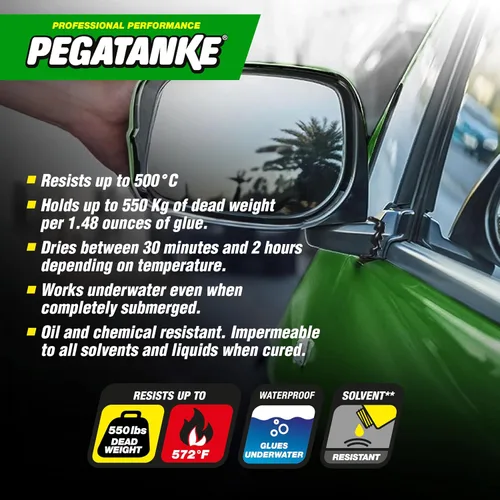 Miniatura 7 de PEGATANKE - Resina epoxi negra de 2 partes y adhesivo de soldadura en frío Pegamento de metal líquido de alta resistencia para tanques