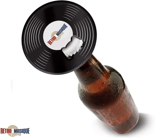 Miniatura 4 de Juego de 8 posavasos de vinilo de The Beatles con abridor magnético de botellas, bonitos posavasos de música, regalos de bar para hombres y mujeres