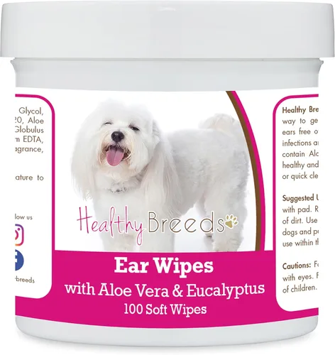 Miniatura 18 de Healthy Breeds Pastor alemán, silla de montar, toallitas de limpieza de oídos con aloe y eucalipto para perros, 100
