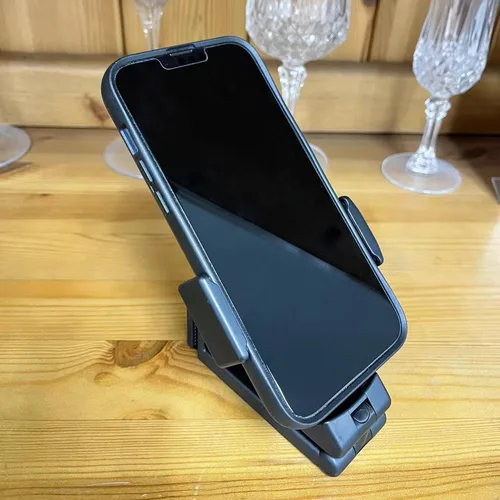 Miniatura 6 de Accesorios de viaje, bandeja universal para el respaldo del asiento, soporte de clip para teléfono manos libres, tamaño de bolsillo ajustable
