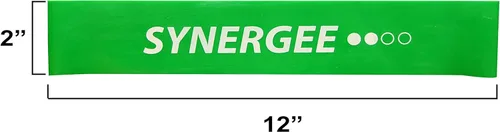 Miniatura 2 de Synergee Mini bandas de resistencia para ejercicio físico que funcionan mejor cuando entrenas en casa o en el gimnasio c) Paquete verde de 10