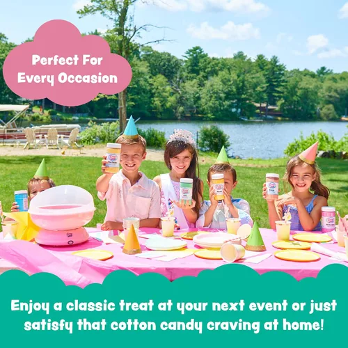 Miniatura 7 de Cotton Candy Express Paquete variado de azúcar para algodón de azúcar con 3 frascos de plástico de 11 onzas de chicle, manzana verde, piña colada.