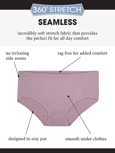 Miniatura 4 de Fruit of the Loom Ropa interior sin costuras para mujer talla regular y grande