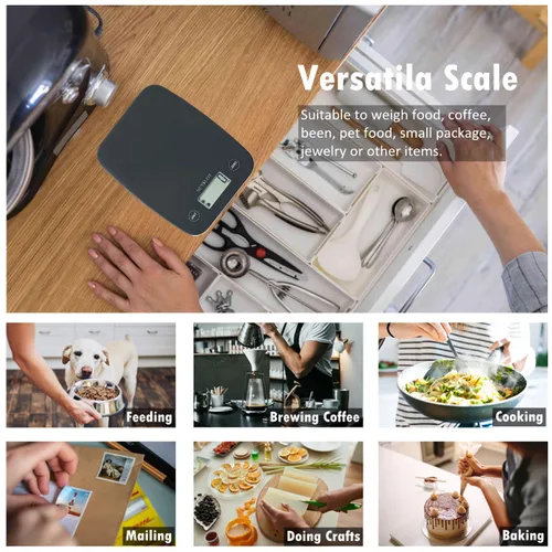 Miniatura 8 de NUTRI FIT Báscula digital de alimentos, báscula de cocina de 11 libras de peso digital, báscula de cocina para alimentos y gramos, 4