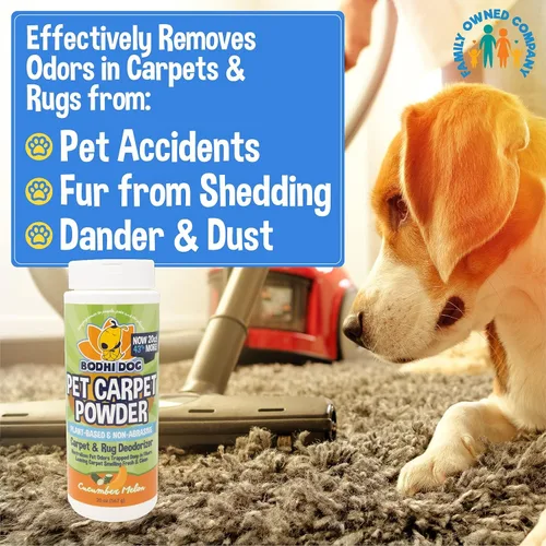 Miniatura 4 de Bodhi Dog Natural Carpet - Desodorante en polvo para alfombras – Eliminador de olores secos de mascotas y removedor de olores de orina – Afloja