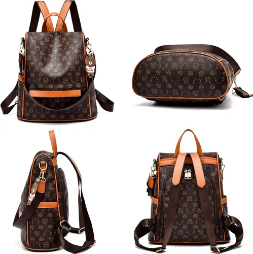 Miniatura 2 de NAITOKE Women Backpack Purse PU Leather Anti-theft Lightweight Ladies Travel Backpack