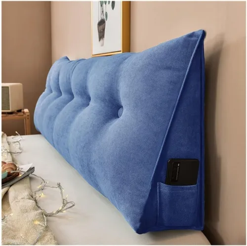 Miniatura 10 de Almohada triangular para cabecero de lectura, cojín de cuña, almohada grande para cama / almohada de lectura para sentarse en reposo en cama, Marrón