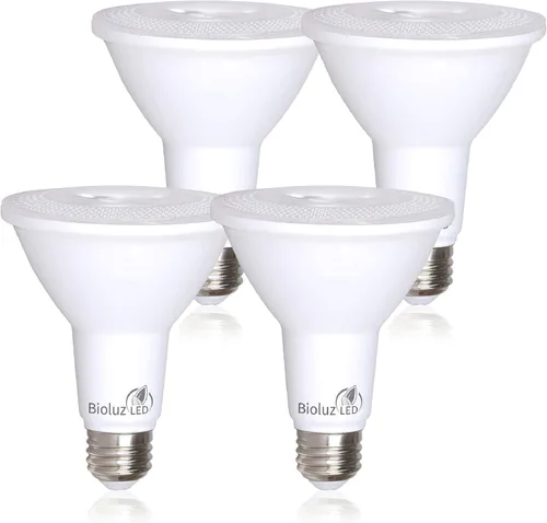 Miniatura 7 de Bioluz LED Paquete de 4 bombillas LED PAR30 de luz de inundación para interiores y exteriores, alto CRI, equivalente a 75 W usando 11 W, regulable