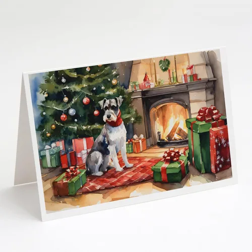 Miniatura 31 de Caroline's Treasures DAC2753GCA7P Paquete de 8 tarjetas de felicitación navideña acogedora de Husky siberiano Tarjetas en blanco con sobres