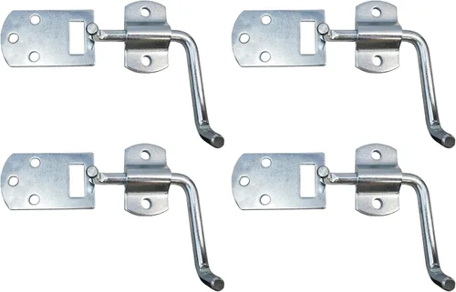 Mega Cargo Control 4 - Pack de cierres laterales de esquina, juego de soportes para cama de estacas para remolque utilitario, puertas de cuerpo de