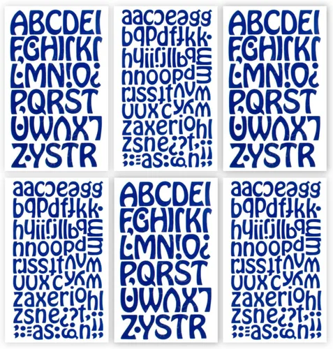 Miniatura 2 de S.E.I - Letras termoadhesivas de 1 1/2 pulgadas, paquete de letras geniales transferencias de calor, color azul