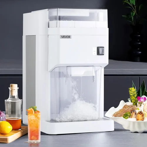 Miniatura 8 de VEVOR - Máquina trituradora de hielo comercial, 1.91QT / 1.8L, trituradora eléctrica de cubos de hielo grande, con motor premium de 300W, cuchillas