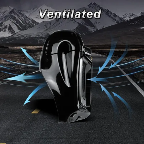 Miniatura 5 de Carenados de Pierna Inferiores Ventilados Guantera con Luces de Señales de Giro LED Compatibles con Harley Touring CVO Street Glide FLHX Road Glide