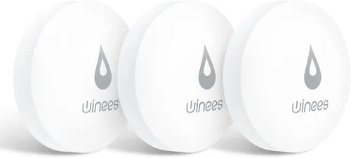 Miniatura 9 de Winees - Detector de agua WiFi, paquete de 3 sensores de agua con notificación por correo electrónico y SMS de alerta de fugas, alarma ajustable