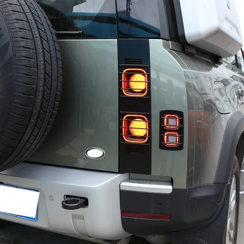 Miniatura 3 de Para Land Rover Defender 2020-2021, pantalla de lámpara trasera de metal, luz indicadora de freno, lámpara de marcha atrás, accesorios de cubierta