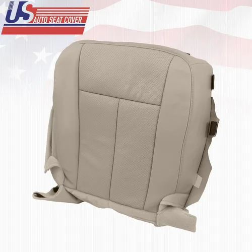 Miniatura 4 de 2009 2010 para Ford Expedition XLT Driver Bottom Cubierta de asiento de cuero perforada gris