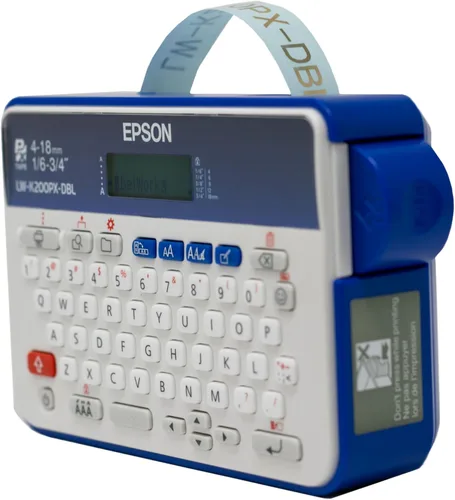 Miniatura 8 de LABELWORKS Epson LW-K200PX-DBL Etiquetadora Portátil con Teclado QWERTY para Hogar y Pasatiempos - Manualidades, Organizar y Personalizar - Azul