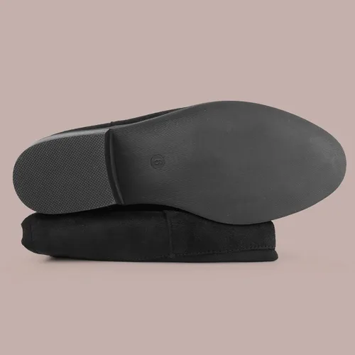 Miniatura 6 de Hawkwell Botas de moda altas hasta el muslo para mujer sobre la rodilla, botas de tacón bajo negro