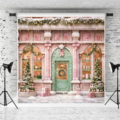 Miniatura 8 de Kate Fondos de Navidad de casa de jengibre para fotografía de invierno, Navidad, casa de azúcar, decoración de fiesta en el hogar, fondo de estudio