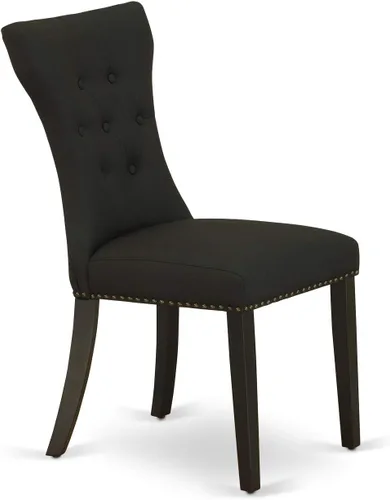 Miniatura 7 de East West Furniture DLGA5-ABK-24 - Juego de mesa y sillas de cocina de 5 piezas, incluye una mesa de comedor redonda con gotas y 4 sillas de comedor