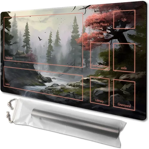 Miniatura 31 de MTG - Tapete de juego de tamaño 24 x 14 pulgadas, impresión antideslizante, ideal para entusiastas de los juegos de cartas, tapete de juego TCG
