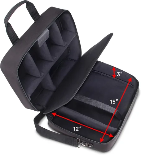 Miniatura 6 de USA Gear Funda para mezclador de audio, funda de viaje para mezclador de podcasts con interior resistente a los arañazos y almacenamiento