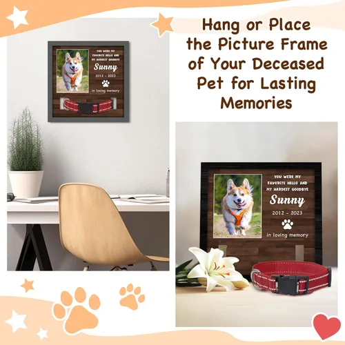 Miniatura 5 de Regalos conmemorativos para perros y gatos, marco de fotos conmemorativo de mascotas, regalos para amantes de las mascotas, letrero personalizado