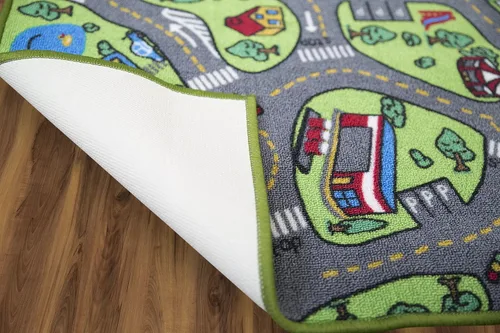 Miniatura 4 de Alfombra infantil con diseño de vida urbana, aprende a divertirse, educativa para niños, sistema de tráfico vial, centro de actividad multicolor