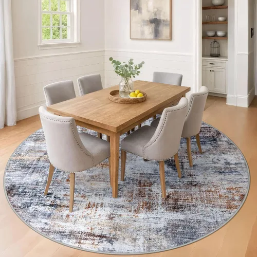Miniatura 956 de IOHOUZE Alfombra abstracta lavable de 3 x 12 pies para pasillos, antideslizante para cocina, camino de entrada de lana sintética para interiores