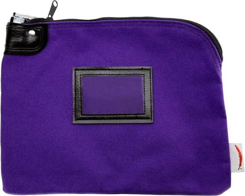 Miniatura 16 de Bolsa de banco con bloqueo de lona con llave de seguridad (negro)