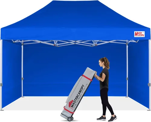 Miniatura 7 de MASTERCANOPY Carpa Plegable Resistente con Paredes Laterales (10x15, Blanco)