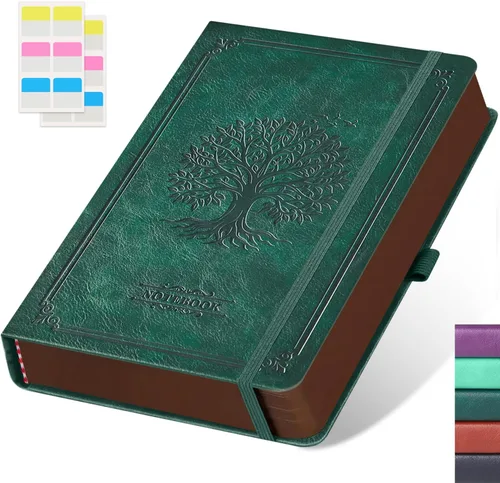 Miniatura 11 de FOCUS DAY Cuaderno de Cuero con Páginas Rayadas, 320 Páginas Cuaderno de Tapa Dura para Escribir y Tomar Notas para Mujeres y Hombres, B5