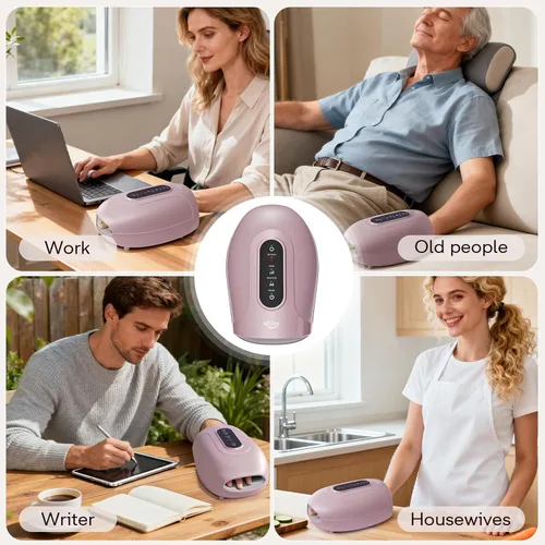 Miniatura 8 de ALLJOY Masajeador de manos con rodillo para artritis y alivio del túnel carpiano, masajeador eléctrico inalámbrico de manos con calor y compresión