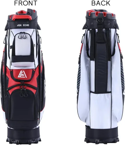 Miniatura 5 de ASK ECHO T-Lock – Bolsa de carrito de golf con organizador de 14 divisiones en la parte superior, bolsa de carrito de golf premium con asas y funda