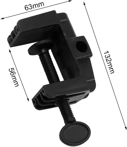 Miniatura 2 de 2 piezas de abrazadera de escritorio soporte de montaje de luz de trabajo de plástico resistente abrazadera de montaje de mesa para lámpara