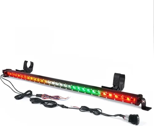 Miniatura 7 de Xprite Barra de luz estroboscópica LED ultrafina de 1.0", barra de luz intermitente de seguridad todoterreno de 30" con freno en marcha, señal