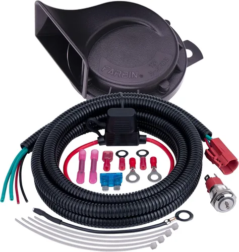 Miniatura 12 de Kit universal de bocina UTV con interruptor basculante LED y cable para carrito de golf, ATV, Polaris RZR, Ranger, General, Side by Side, Can-Am