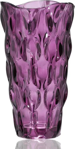 Miniatura 11 de CEMABT Jarrones de vidrio para flores, jarrones modernos engrosados de 3.4 lb para centros de mesa, jarrón para decoración del hogar, cristal, Azul
