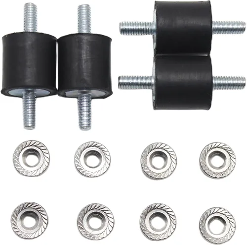 Miniatura 9 de 4 piezas M8 30 x 20 mm soportes de aislante de goma con un solo perno amortiguador con 4 piezas de tuercas de seguridad, soportes de aislamiento