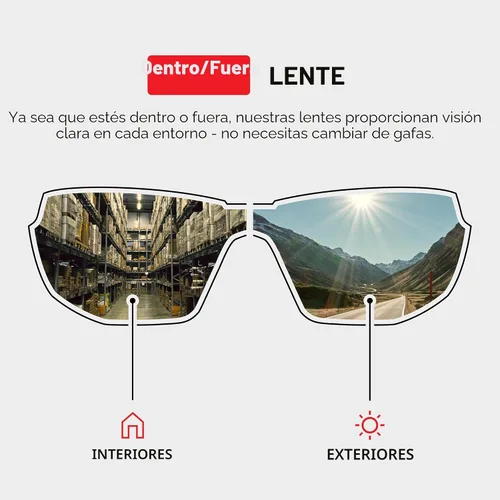Miniatura 2 de NoCry Gafas de seguridad tintadas para hombres y mujeres con lentes envolventes antivaho y resistentes a los arañazos, patillas ajustables y Negro