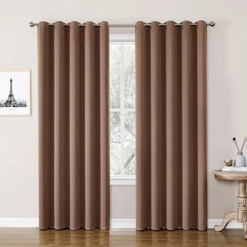 Miniatura 152 de ChrisDowa - Cortinas de cenefa pequeñas para cocina, cortinas cortas con ojales y aislamiento térmico para oscurecer la sala y habitación
