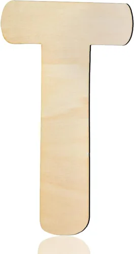 Letras de madera de 8 pulgadas, letras T de madera sin terminar, letras del alfabeto para decoración de pared, manualidades, pintura para fiestas de