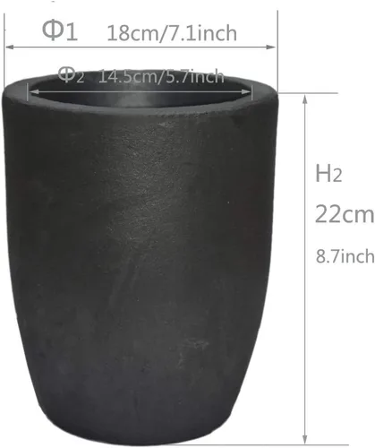 Miniatura 2 de OTOOLWORLD 44.1 lbs arcilla grafito crisol fundición taza horno antorcha fundición fusión refinación oro plata cobre latón aluminio plomo zinc