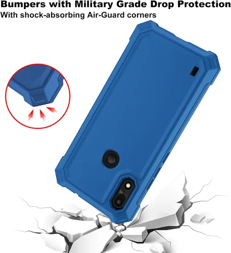 Miniatura 4 de Ailiber Funda para teléfono celular Gabb Phone 4, protector de pantalla Gabb Phone 4, protector de doble capa, parachoques de TPU en esquina a Azul
