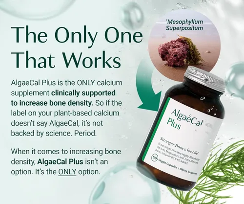 Miniatura 3 de AlgaeCal Plus - Suplemento de calcio, algas rojas naturales a base de plantas con vitamina D3 + K2, magnesio, boro y oligominerales, aumenta