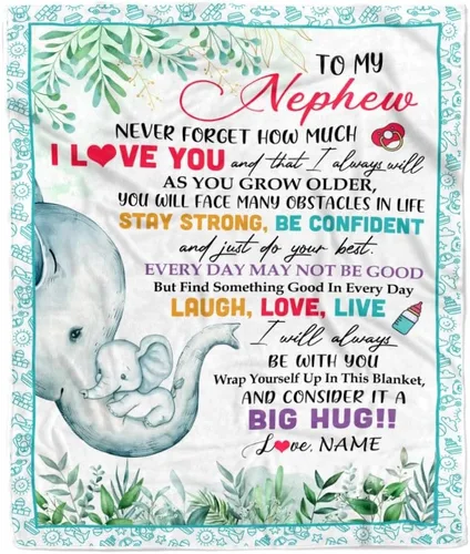 Miniatura 26 de Manta personalizada con texto en inglés «To My Nephew from Aunt Auntie Uncle You Will Never Lose Lion Nephew, cumpleaños, graduación, Navidad, manta
