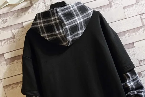 Miniatura 8 de GURUNVANI Sudaderas con capucha de patchwork de estilo japonés Hombres Personajes Streetwear Sudadera con capucha para hombres