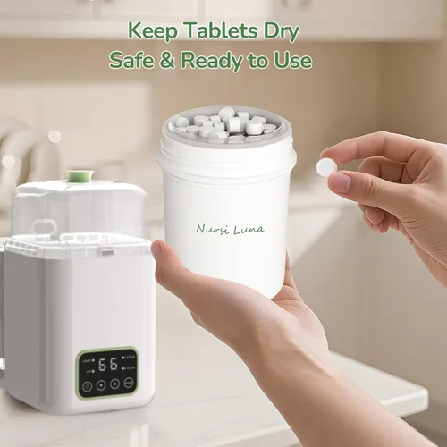 Miniatura 7 de Nursi Luna Tabletas de Detergente para Lavavajillas de Biberones de Todas las Marcas, 90 Unidades Fórmula Suave Tabletas de Detergente