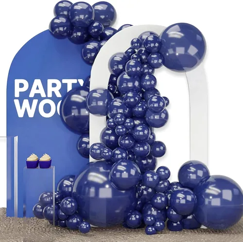 Miniatura 71 de PartyWoo Globos de color azul pizarra, 100 unidades, diferentes tamaños, paquete de 18, 12, 10, 5 pulgadas, azul marino, azul polvoriento, bohemio